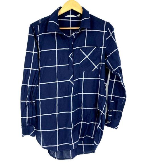 Athleta Shirt Presidio Plaid Tunic Top - Picture 1 of 6